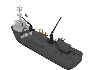 Fishing Ship 3D Model preview