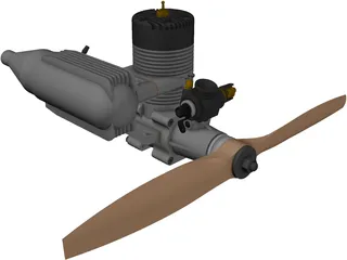 RC Model Engine 3D Model preview