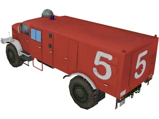 Mercedes-Benz Fire Truck 3D Model preview