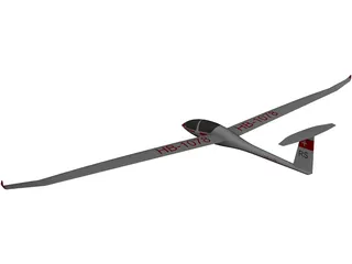 Glider 3D Model preview
