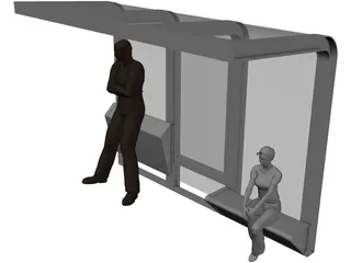 Bus Stop 3D Model preview