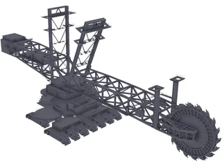 Bucketwheel Excavator 3D Model preview