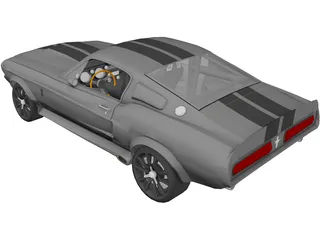 Ford Mustang Shelby GT500 Eleanor (1967) 3D Model preview
