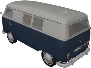 Volkswagen Kombi (1967) 3D Model preview