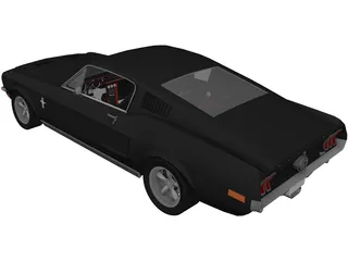 Ford Mustang Fastback Evolution 3D Model preview