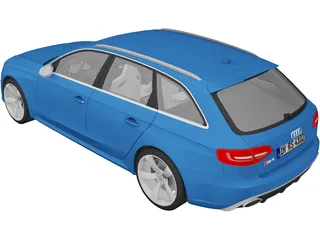 Audi RS4 Avant (2013) 3D Model preview