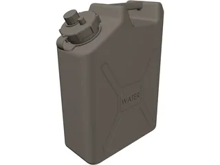 Water Container Military 5 Gallon 3D Model preview