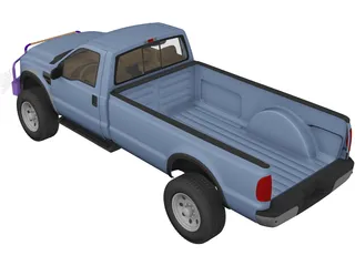 Ford F-250 Pickup 3D Model preview