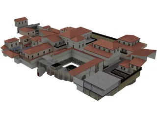 Italy City Block 3D Model preview