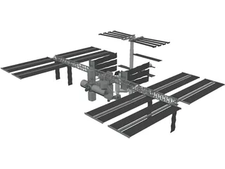 International Space Station (ISS) 3D Model preview