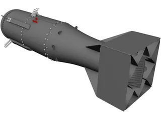 Little Boy Atomic Bomb 3D Model preview