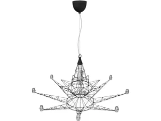 Lightweight Suspension Lamp 3D Model preview