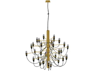Flos 2097 Chandelier 3D Model preview