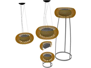 Caboche Floor Lamp 3D Model preview