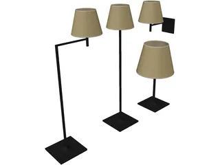 Flos Ktribe Soft Lamps 3D Model preview