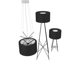 Flos Ray Lamps 3D Model preview