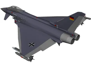 Eurofighter Typhoon 3D Model preview