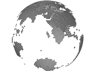 Pixel Planet 3D Model preview