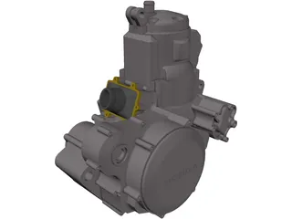 Honda CR250 Engine 3D Model preview