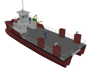 Tug Boat 3D Model preview