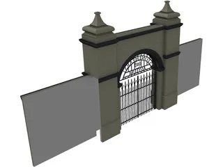 Stonehearst Asylum Gate 3D Model preview