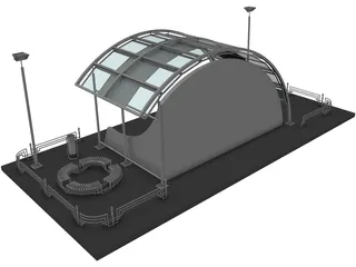Bus Stop 3D Model preview
