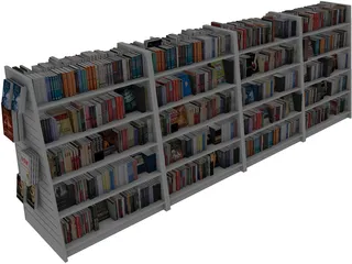 Book Rack 3D Model preview