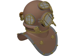 Mark V Diving Helmet 3D Model preview