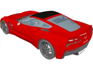 Chevrolet Corvette C7 Stingray (2014) 3D Model preview