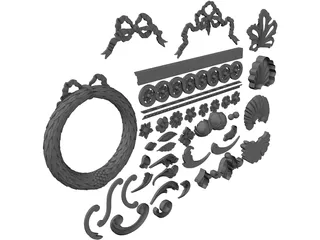 Ornaments Collection 3D Model preview