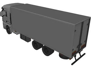 MAN TGX 6X4 ISO 3D Model preview