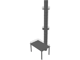 Distillation Column 3D Model preview