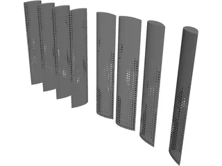 Illuminated Louvers 3D Model preview