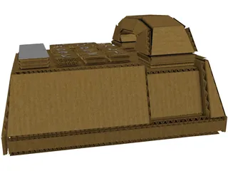 Cardboard Phone 3D Model preview