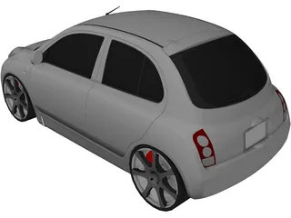Nissan Micra [Tuned] 3D Model preview