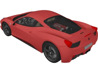 Ferrari 458 Italia 3D Model preview