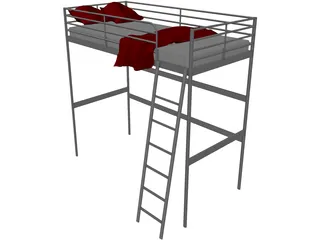 Bed IKEA 3D Model preview