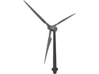 Ocean Windmill 3D Model preview