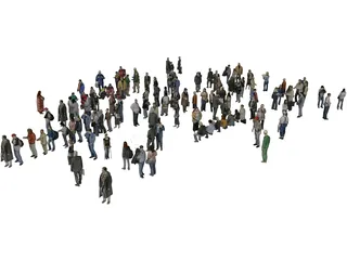 Low Poly People Collection 3D Model preview