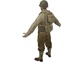 Soldier Rig 3D Model preview