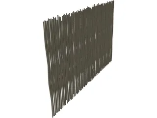 Bamboo Gate 3D Model preview