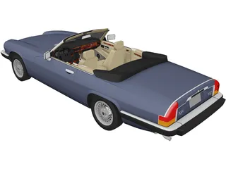 Jaguar XJS Convertible (1975) 3D Model preview