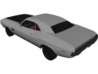 Dodge Challenger TA (1970) 3D Model preview
