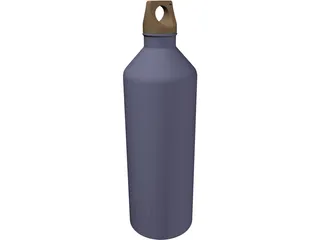 Aluminum Water Bottle 3D Model preview