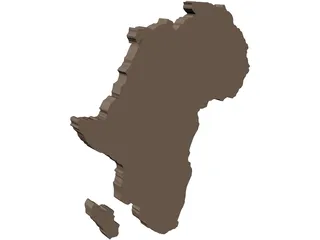 Africa Map 3D Model preview