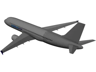 Airbus A320 3D Model preview