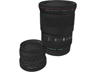 Canon Lenses 3D Model preview