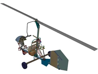 Bensen B-6 Gyrocopter 3D Model preview