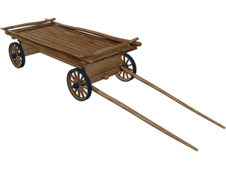 Horse Cart 3D Model preview