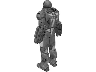 Iron Man War Machine 3D Model preview